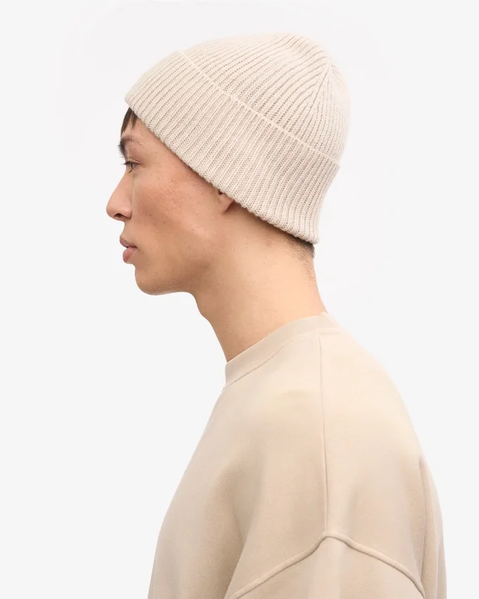 Bonnet en laine mérinos - Blanc ivoire