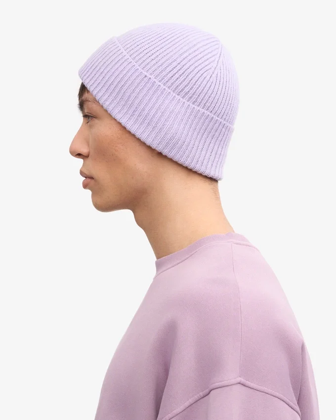 Bonnet en laine mérinos - Bleu pétrole