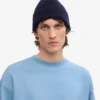Bonnet en laine mérinos - Bleu marine