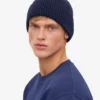 Bonnet en laine mérinos - Bleu marine