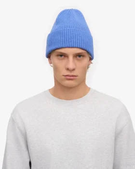 Bonnet en laine mérinos – Bleu Pacifique