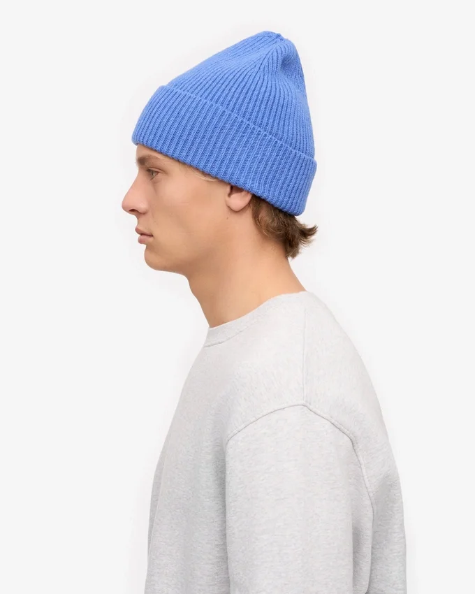 Bonnet en laine mérinos - Bleu Pacifique