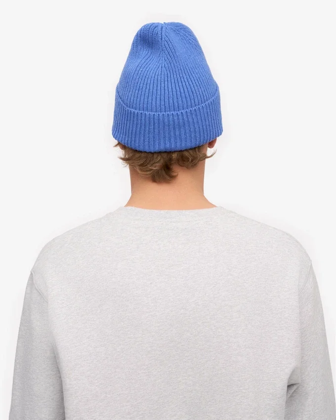 Bonnet en laine mérinos - Bleu Pacifique