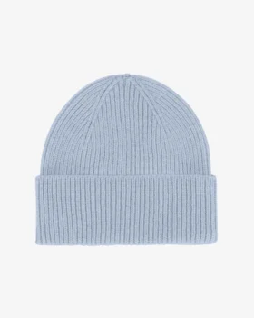Bonnet en laine mérinos - Bleu polaire