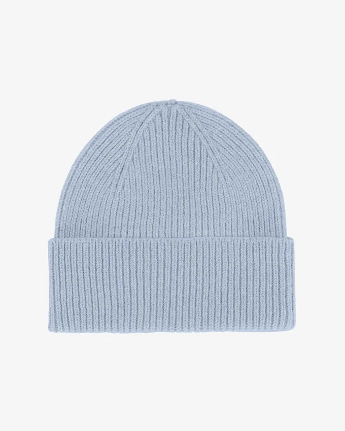 Bonnet en laine mérinos - Bleu polaire