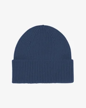 Bonnet en laine mérinos - Bleu pétrole