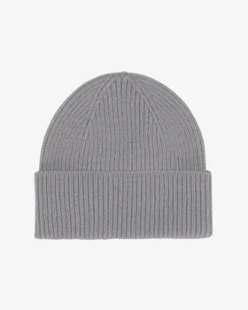 Bonnet en laine mérinos - Gris chiné