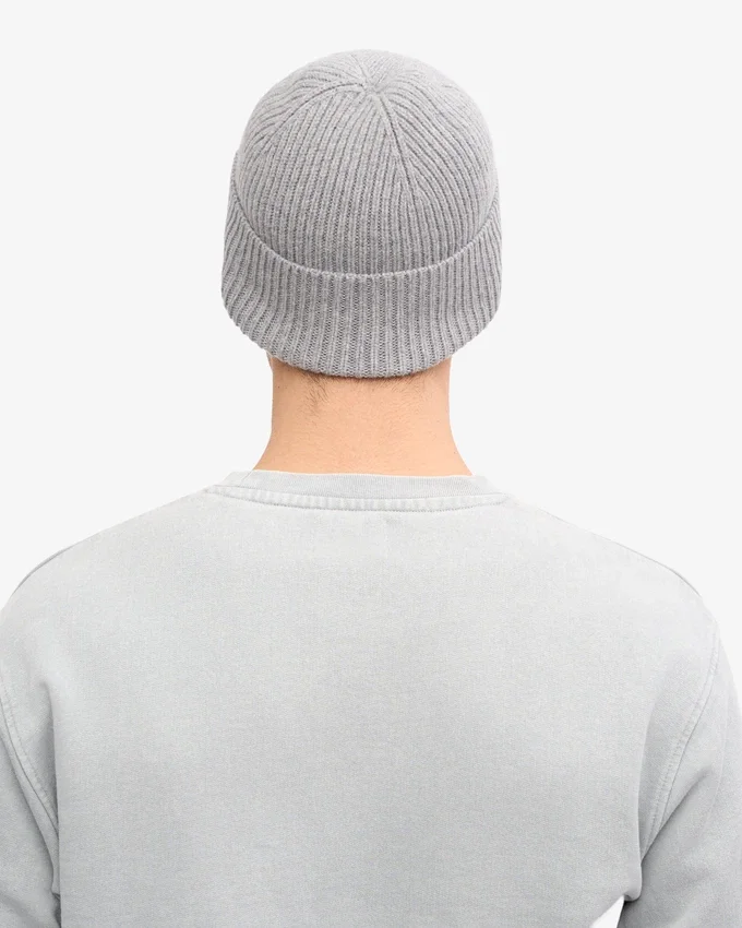 Bonnet en laine mérinos - Gris chiné