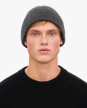 Bonnet en laine mérinos – Gris lave