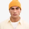 Bonnet en laine mérinos - Jaune brûlé