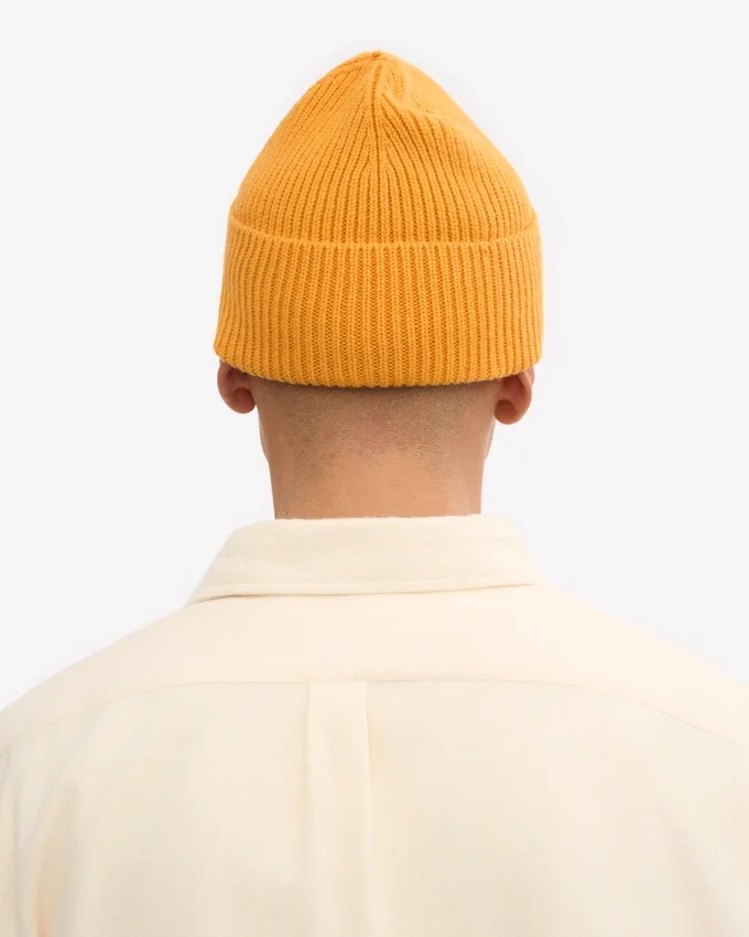 Bonnet en laine mérinos - Jaune brûlé