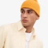 Bonnet en laine mérinos - Jaune brûlé