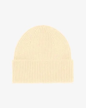 Bonnet en laine mérinos - Jaune pâle