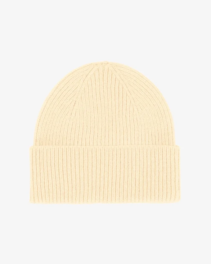 Bonnet en laine mérinos - Jaune pâle
