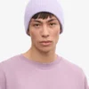 Bonnet en laine mérinos - Bleu pétrole
