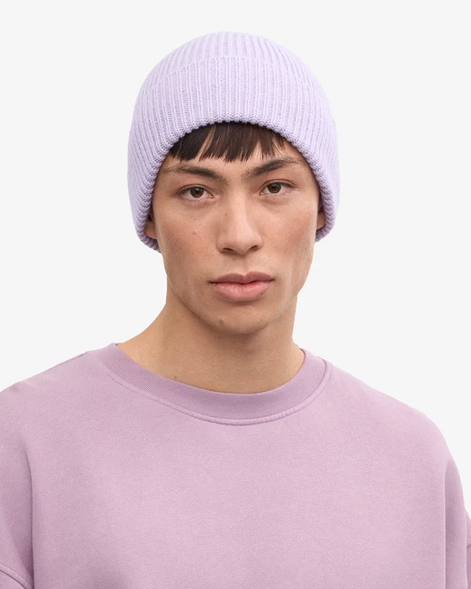 Bonnet en laine mérinos - Bleu pétrole
