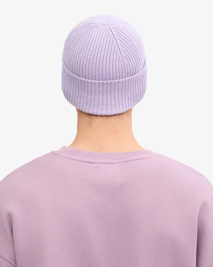 Bonnet en laine mérinos - Bleu pétrole