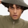 Bonnet en laine mérinos - Olive poussiéreux