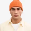 Bonnet en laine mérinos - Orange brûlé