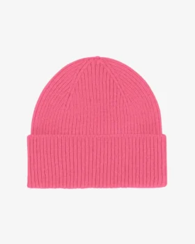 Bonnet en laine mérinos - Rose bubble-gum
