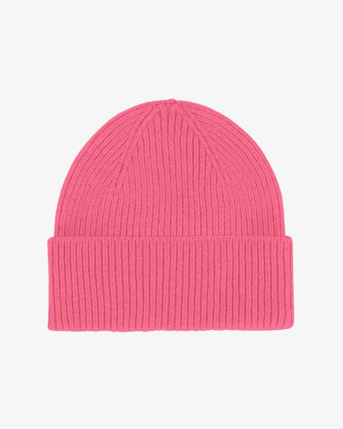 Bonnet en laine mérinos - Rose bubble-gum