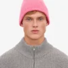 Bonnet en laine mérinos - Rose bubble-gum
