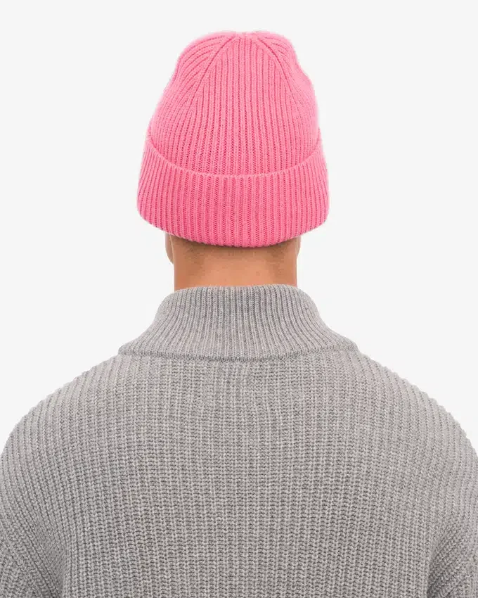 Bonnet en laine mérinos - Rose bubble-gum