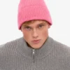 Bonnet en laine mérinos - Rose bubble-gum
