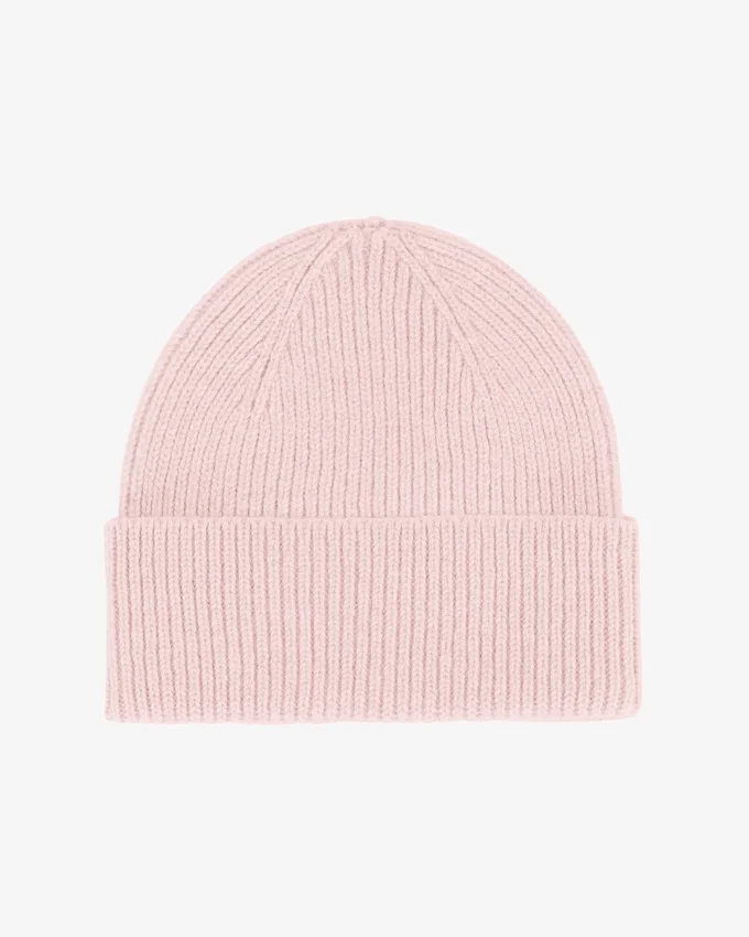 Bonnet en laine mérinos - Rose délavé