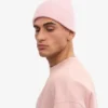 Bonnet en laine mérinos - Rose délavé