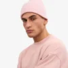 Bonnet en laine mérinos - Rose délavé