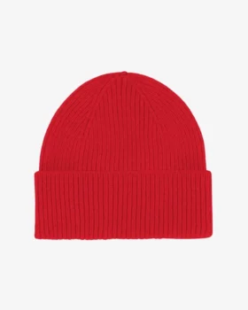 Bonnet en laine mérinos - Rouge écarlate