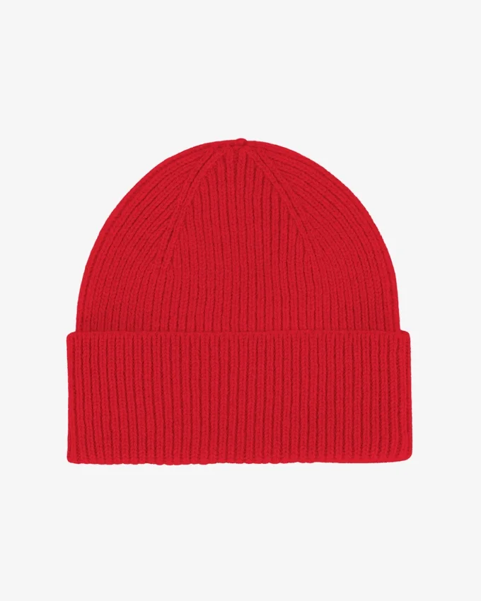Bonnet en laine mérinos - Rouge écarlate