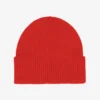 Bonnet en laine mérinos - Rouge mandarine