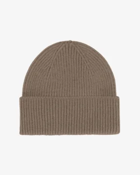 Bonnet en laine mérinos - Taupe chaud