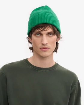 Bonnet en laine mérinos – Vert Kelly