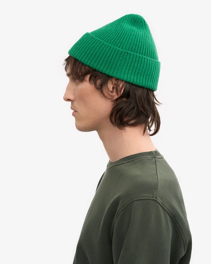 Bonnet en laine mérinos - Vert Kelly