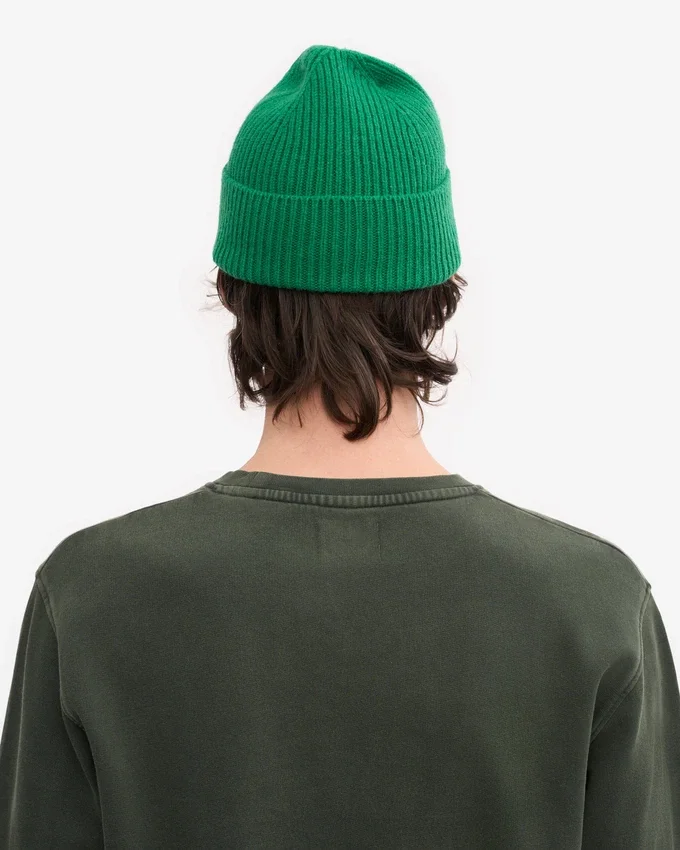 Bonnet en laine mérinos - Vert Kelly