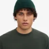 Bonnet en laine mérinos - Vert émeraude