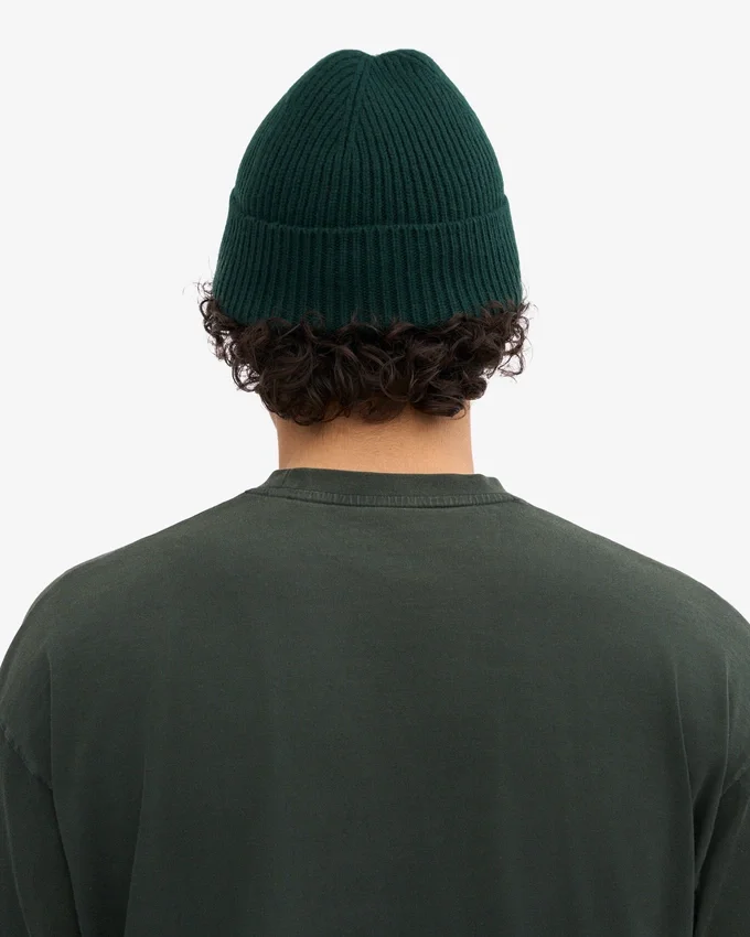 Bonnet en laine mérinos - Vert émeraude