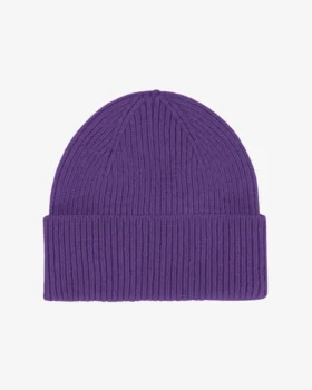 Bonnet en laine mérinos - Violet ultra