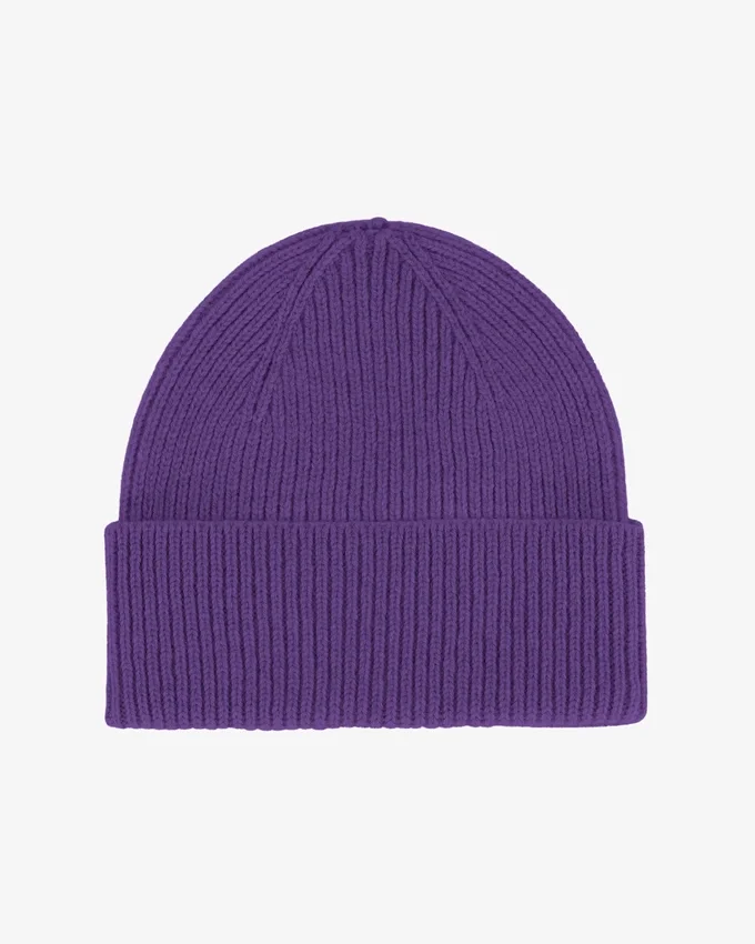 Bonnet en laine mérinos - Violet ultra