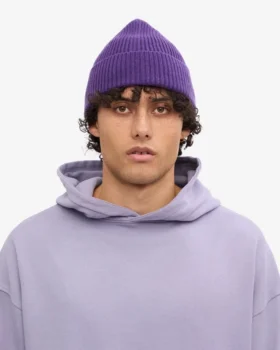 Bonnet en laine mérinos – Violet ultra