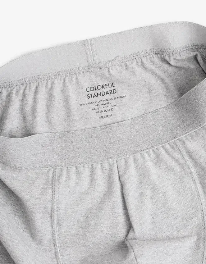 Boxer classique en coton Organic - Mélange neige