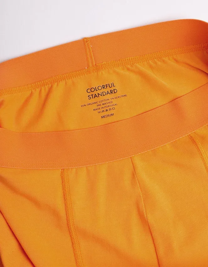Boxer classique en coton Organic - Orange soleil