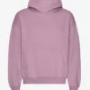 Capuche oversize en coton bio - Violet nacré