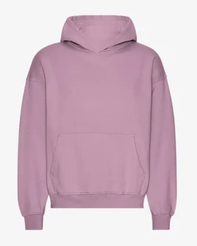 Capuche oversize en coton bio - Violet nacré