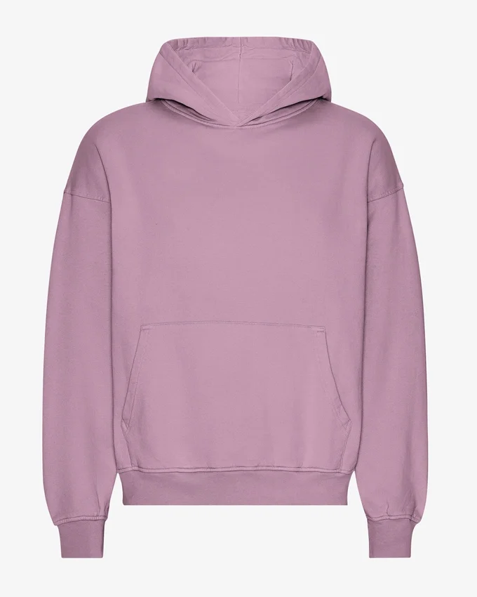 Capuche oversize en coton bio - Violet nacré