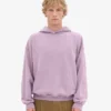 Capuche oversize en coton bio - Violet nacré