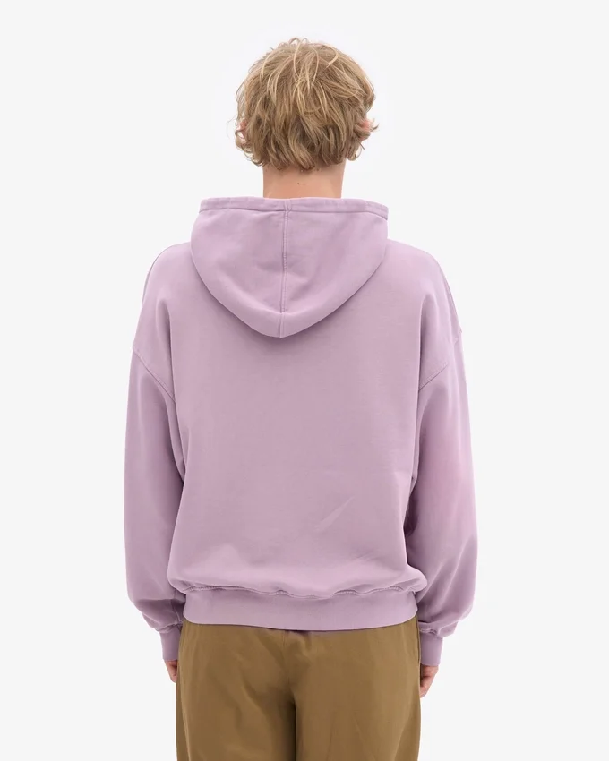 Capuche oversize en coton bio - Violet nacré